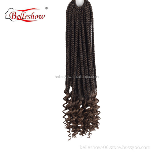Hot sell wholesale 18inch synthetic hair extensions Senegalese curly twist cheap curly box braids
